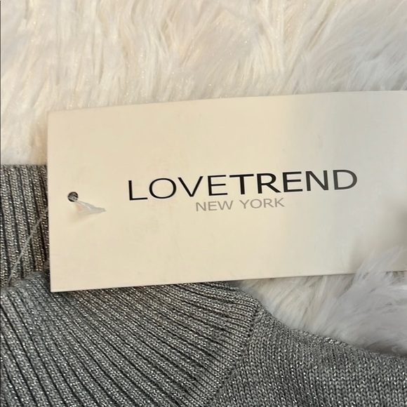 Love Trend Gray Women's Sparkly Sweater Size Small - Picture 4 of 7